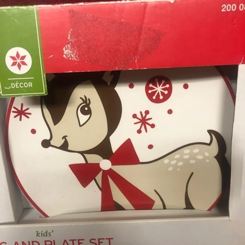 Kids mug and plate set